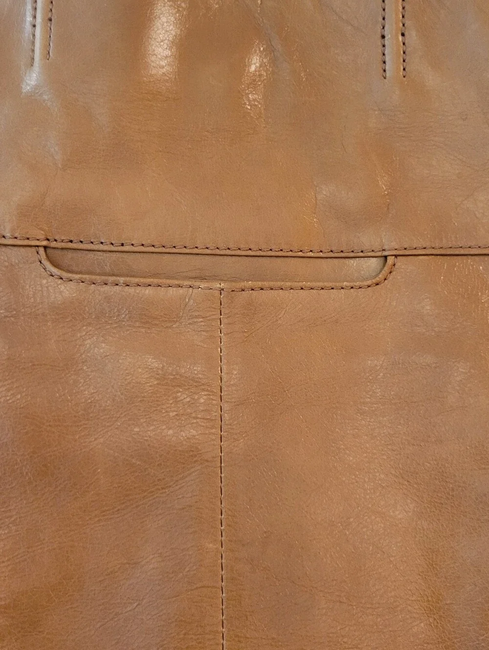 Hobo Classic Brown Leather Tote Bag With Roomy Interior.
